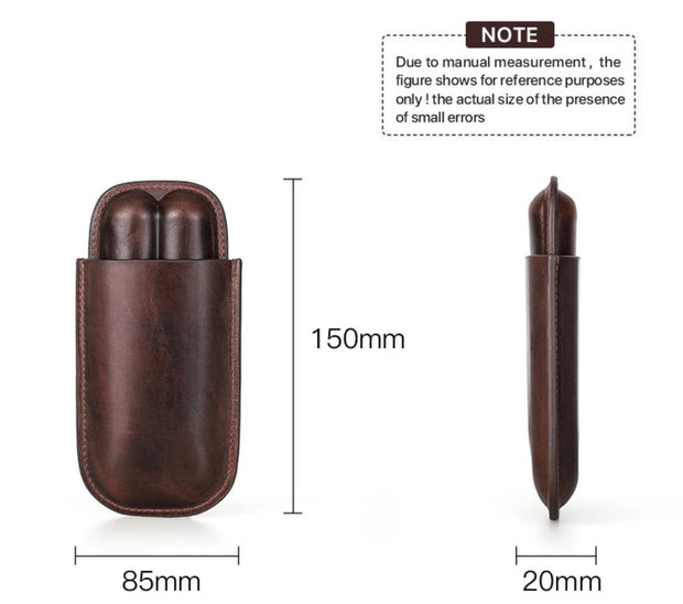 Quarles Leather Cigar Holder - Brown